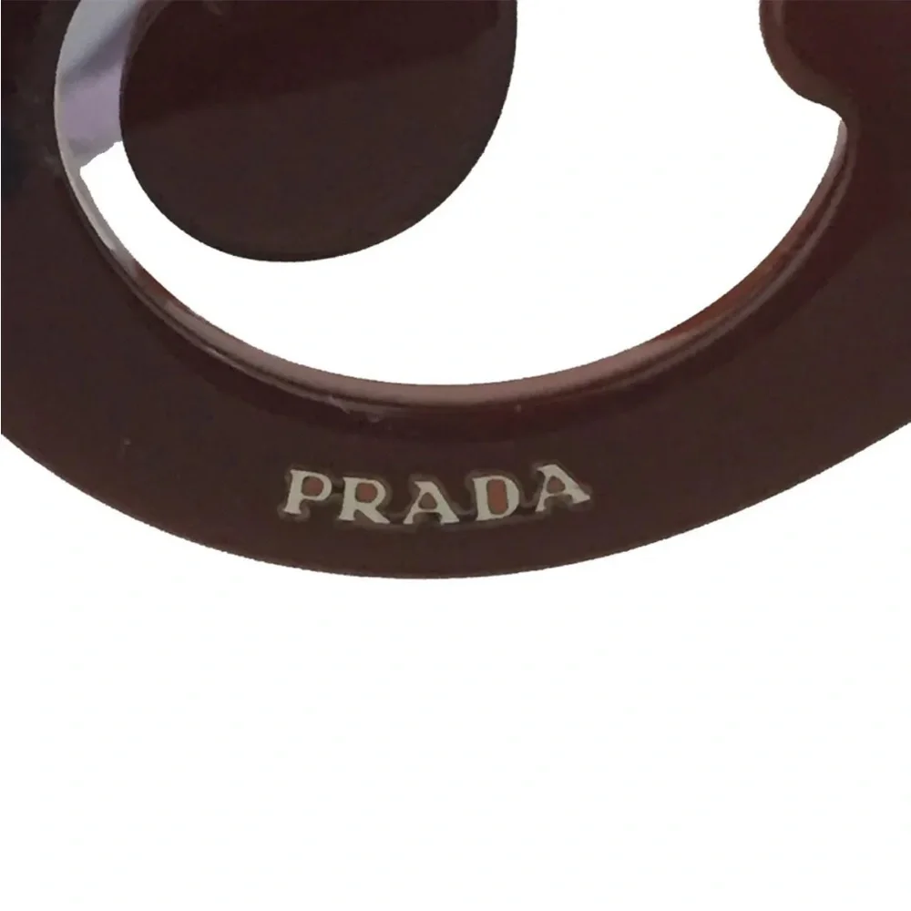 Prada Burgundy Purple Scroll Temple Sunglasses